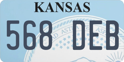 KS license plate 568DEB