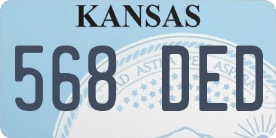 KS license plate 568DED