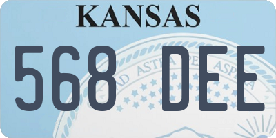 KS license plate 568DEE