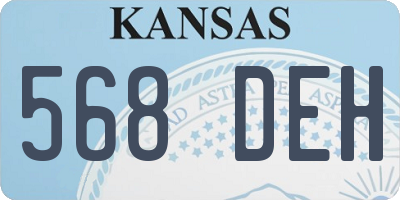 KS license plate 568DEH