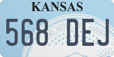KS license plate 568DEJ