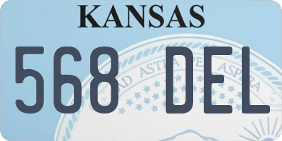 KS license plate 568DEL