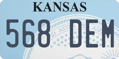 KS license plate 568DEM