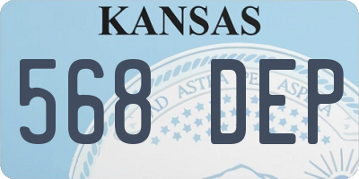 KS license plate 568DEP