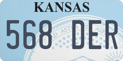 KS license plate 568DER