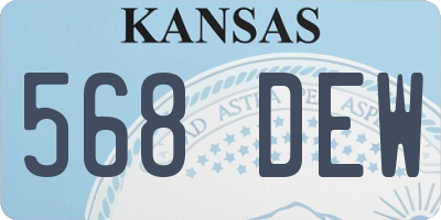 KS license plate 568DEW