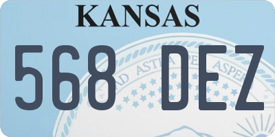 KS license plate 568DEZ
