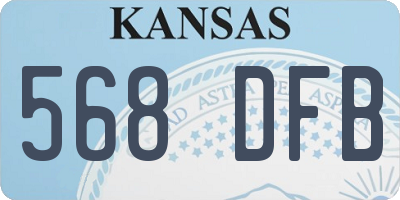 KS license plate 568DFB
