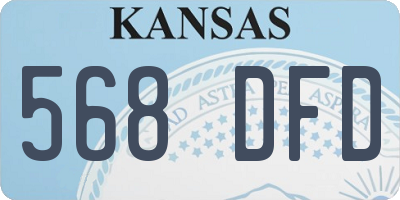 KS license plate 568DFD
