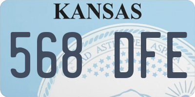 KS license plate 568DFE