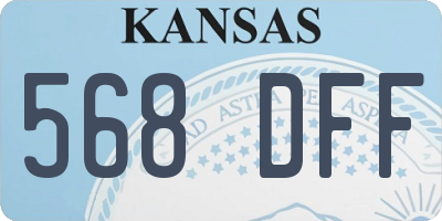 KS license plate 568DFF