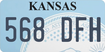 KS license plate 568DFH