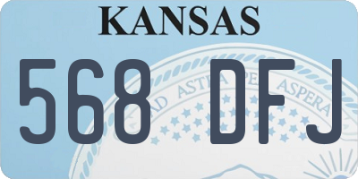 KS license plate 568DFJ