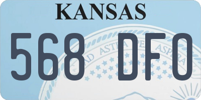 KS license plate 568DFO