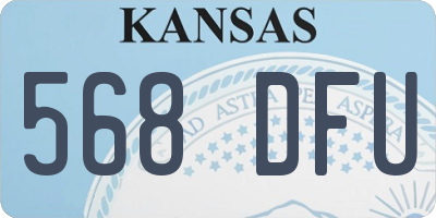 KS license plate 568DFU