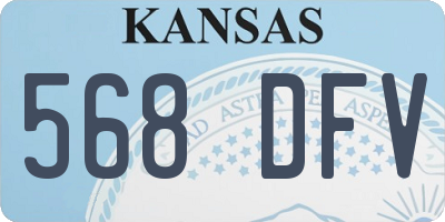 KS license plate 568DFV
