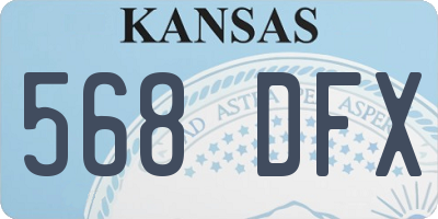 KS license plate 568DFX