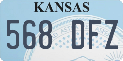 KS license plate 568DFZ