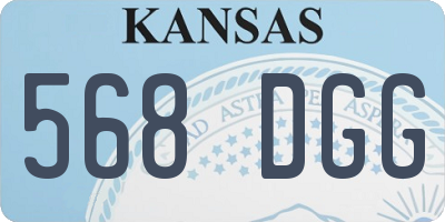 KS license plate 568DGG