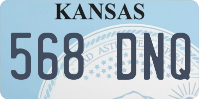KS license plate 568DNQ