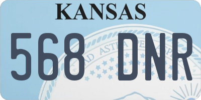 KS license plate 568DNR