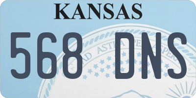 KS license plate 568DNS