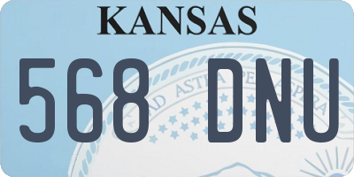 KS license plate 568DNU