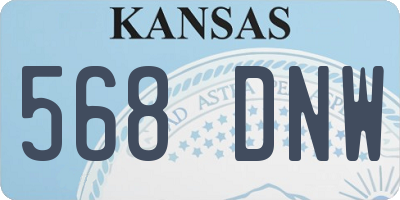 KS license plate 568DNW