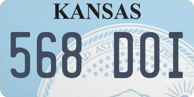 KS license plate 568DOI