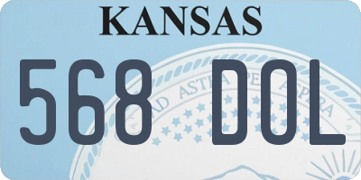 KS license plate 568DOL
