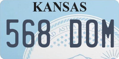 KS license plate 568DOM