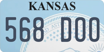 KS license plate 568DOO