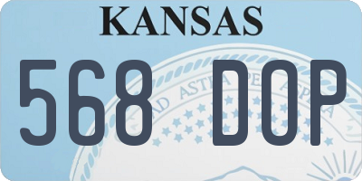 KS license plate 568DOP