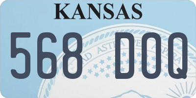 KS license plate 568DOQ