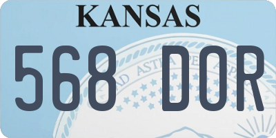 KS license plate 568DOR
