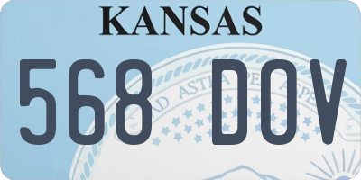KS license plate 568DOV