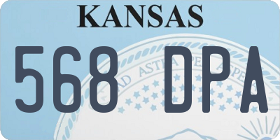 KS license plate 568DPA