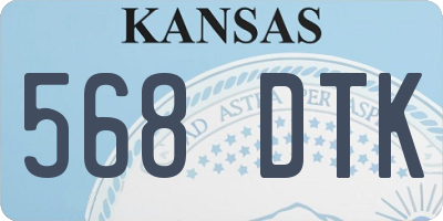 KS license plate 568DTK