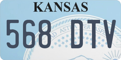 KS license plate 568DTV