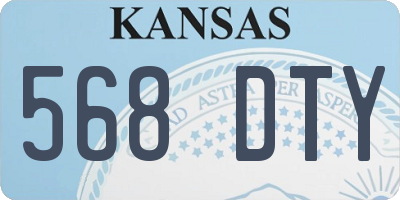 KS license plate 568DTY