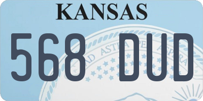 KS license plate 568DUD