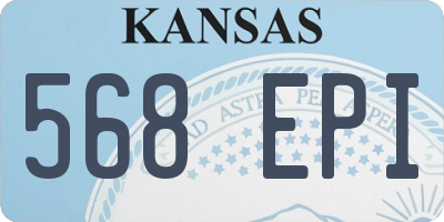 KS license plate 568EPI