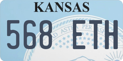 KS license plate 568ETH