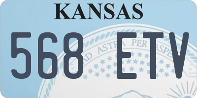 KS license plate 568ETV