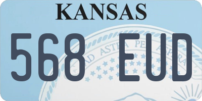 KS license plate 568EUD