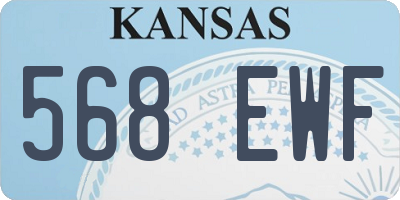 KS license plate 568EWF