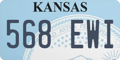 KS license plate 568EWI