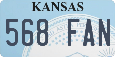 KS license plate 568FAN