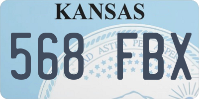 KS license plate 568FBX