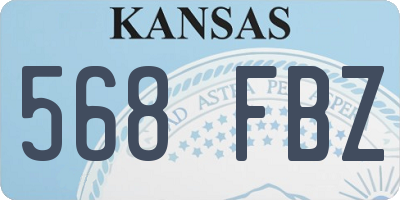 KS license plate 568FBZ